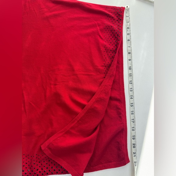 Chico’s Cotton/Cashmere Blend Studded Stretch Pocho Size S/M - Picture 7 of 9